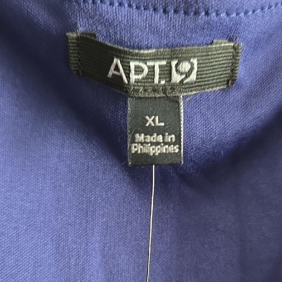 (J43) Womans Sx XL Apt. 9 Blue Draped Midi Dress - Picture 4 of 6